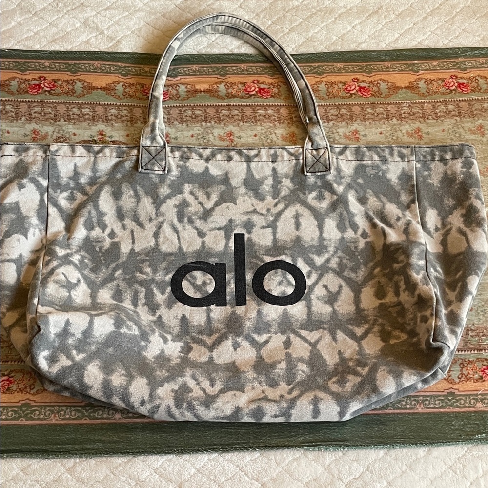 ALO|Yoga Gray Tie Dye Tote Shopper Bag|GUC
